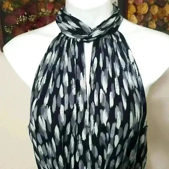 Twist-Neck Satin Midi Dress - Picture 14 of 14